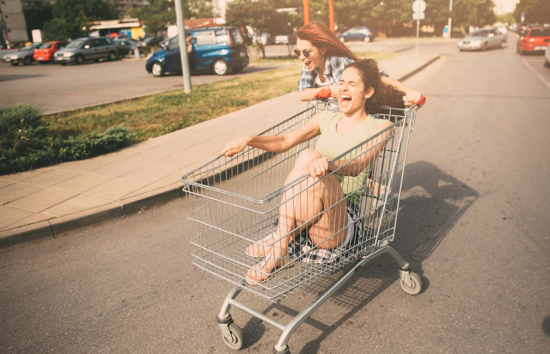 Grandma Trolley with Tennis balls