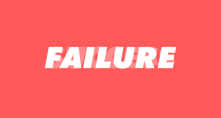 Failure is not the opposite of success, failure is a part of success